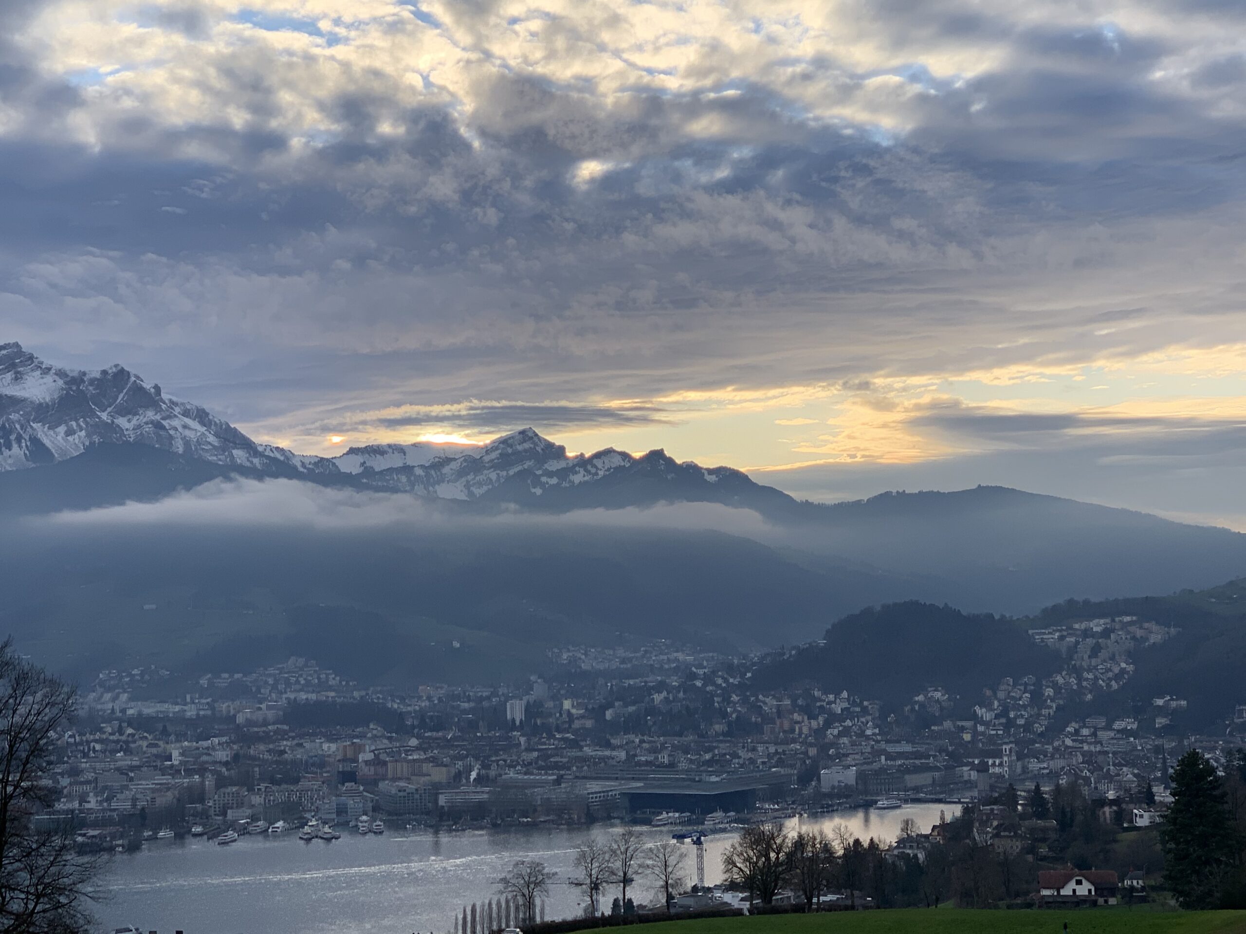 Blick auf die Schweizer Alpen